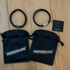 CudWorth Black and Silver Bracelet mens Duo
